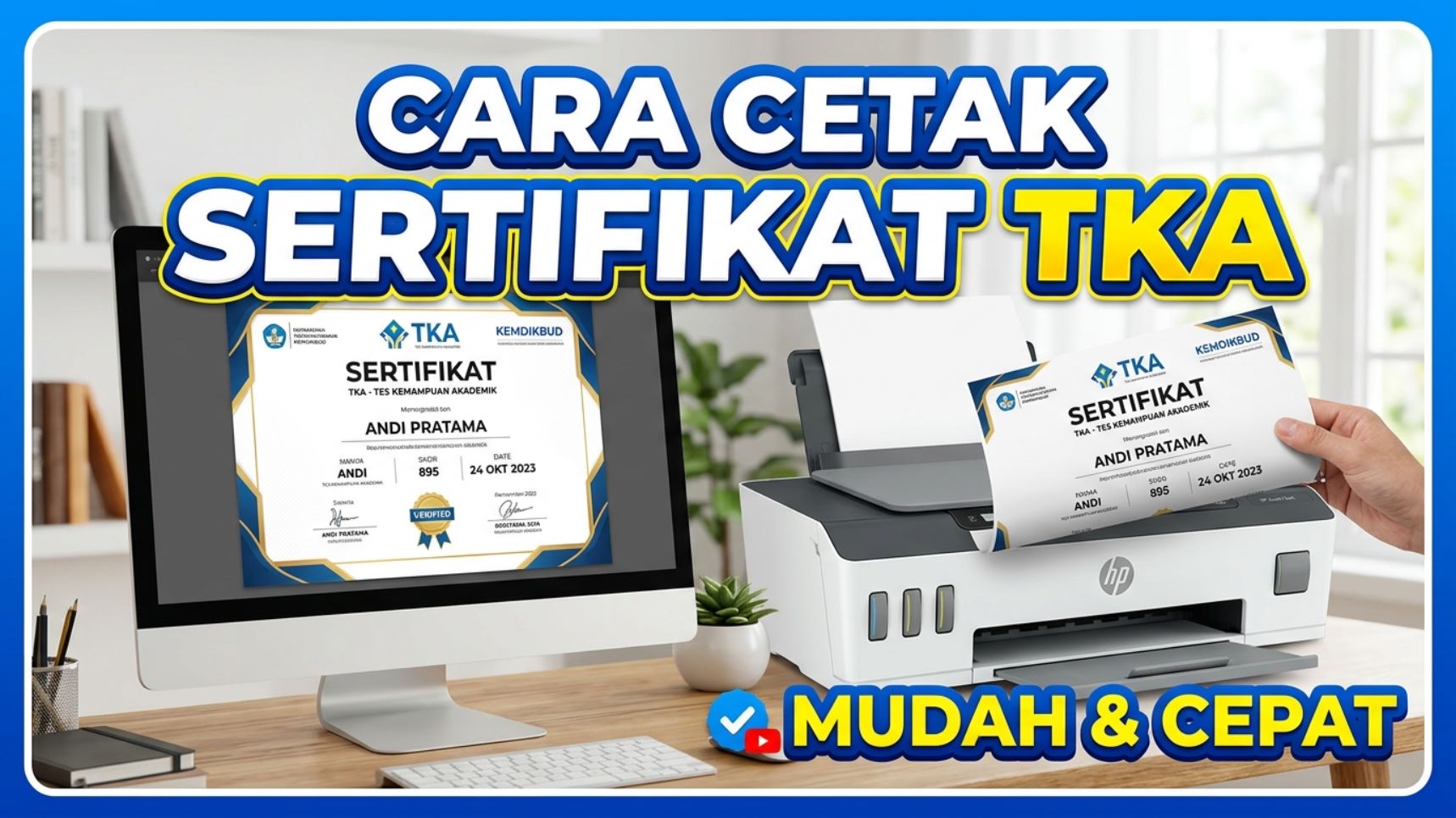 Cara Cetak Sertifikat TKA