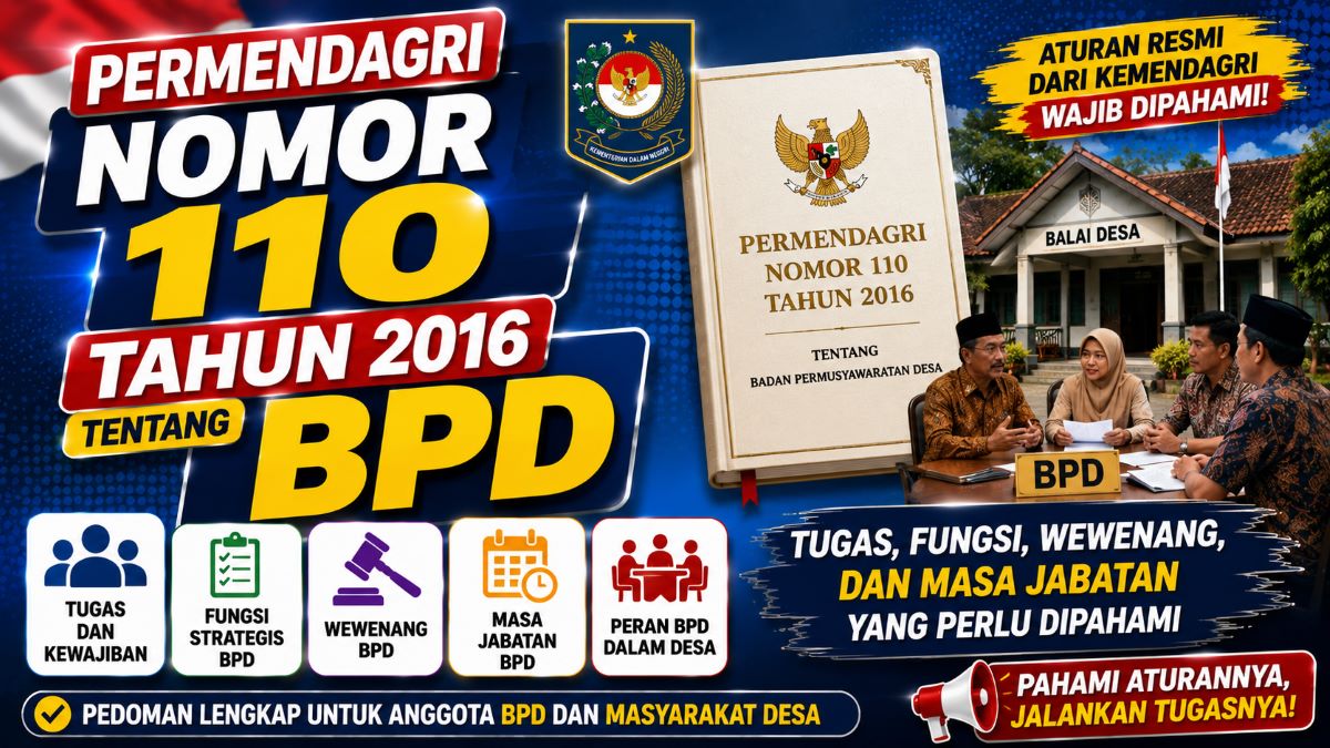 Permendagri Nomor 110 Tahun 2016