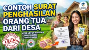 Surat Penghasilan Orang Tua dari Desa